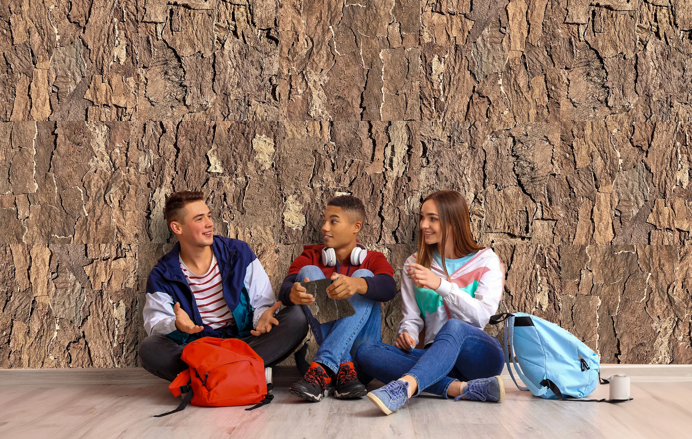 EarthHue - 1 3/16" (30mm) - Acoustic Cork Wall Panels (WEthHu30) Ecoclay - 28mm - Cork Wall Panels (WEC28) - 3D Cork Wall and Ceiling Panels with MDF flooring product image