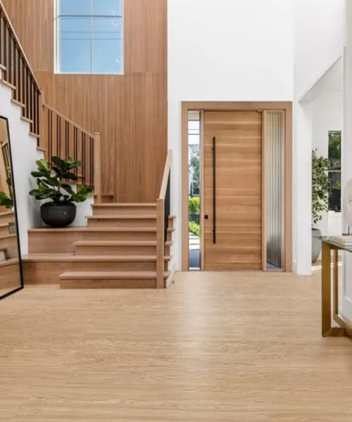 Forest - 3/8" (9.70mm) - Swiss Real Wood Cork Floating (FFor9.7) forest real wood design floor hardwood flooring alternative entryway. stairs landing