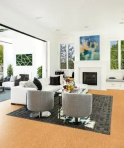 golden beach cork floor living room luxury decor