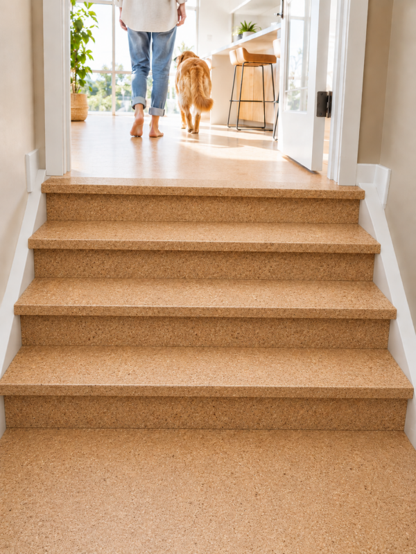 golden beach forna cork flooring stairs