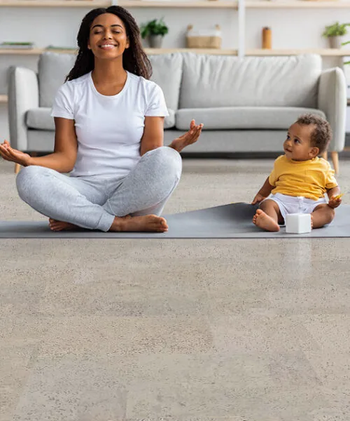 Gray Leather - 1/2" (12mm) - Cork Floating (FGL12) gray leather cork flooring