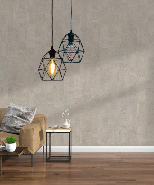Gray Leather - 1/4" (6mm) - Cork Glue Down Tile (GGL6) gray leather cork tiles for wall