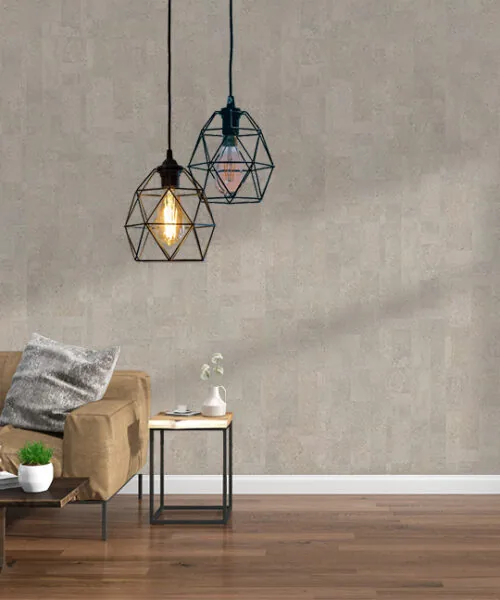 Gray Leather - 1/4" (6mm) - Cork Glue Down Tile (GGL6) gray leather cork tiles for wall