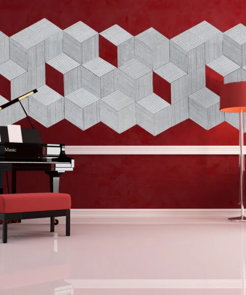 Gray Rigato - 7/16" (11mm) - 3D Cork Wall Panels (WGR11) Gray Rigato – 11mm (7/16″) (3D Panel) - Image 9