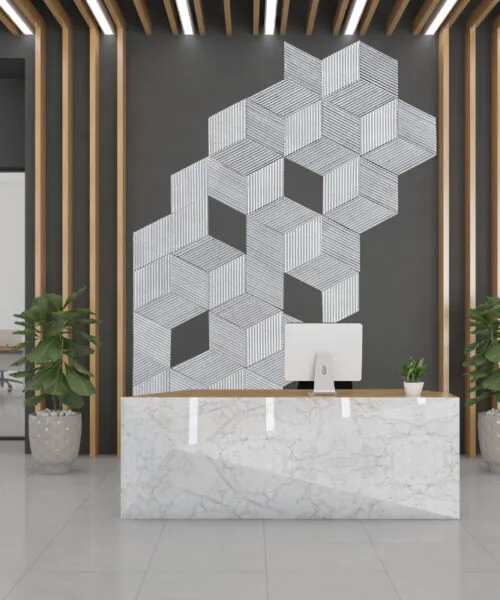 Gray Rigato - 7/16" (11mm) - 3D Cork Wall Panels (WGR11) Gray Rigato – 11mm (7/16″) (3D Panel)
