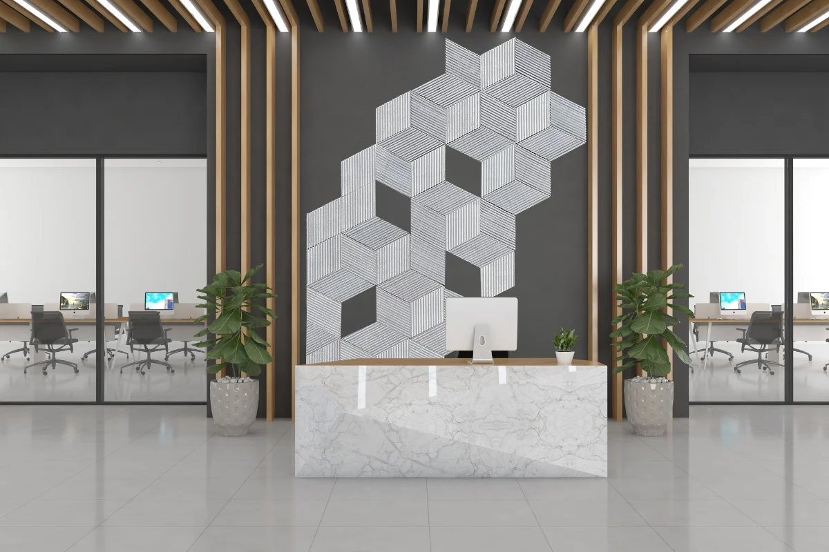 Gray Rigato - 7/16" (11mm) - 3D Cork Wall Panels (WGR11) Gray Rigato – 11mm (7/16″) (3D Panel)