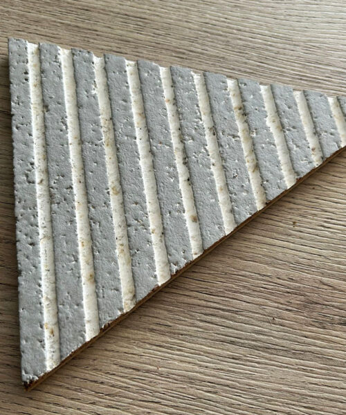 Gray Rigato - 7/16" (11mm) – 3D Cork Wall Panels - Sample (SGR11) - Flooring Samples flooring product image