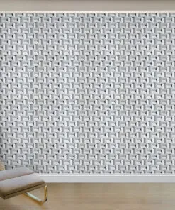 Greece White - 63/64” (25mm) 3D Cork Wall Panels (WGWh25) - 3D Cork Wall and Ceiling Panels with MDF flooring detail view