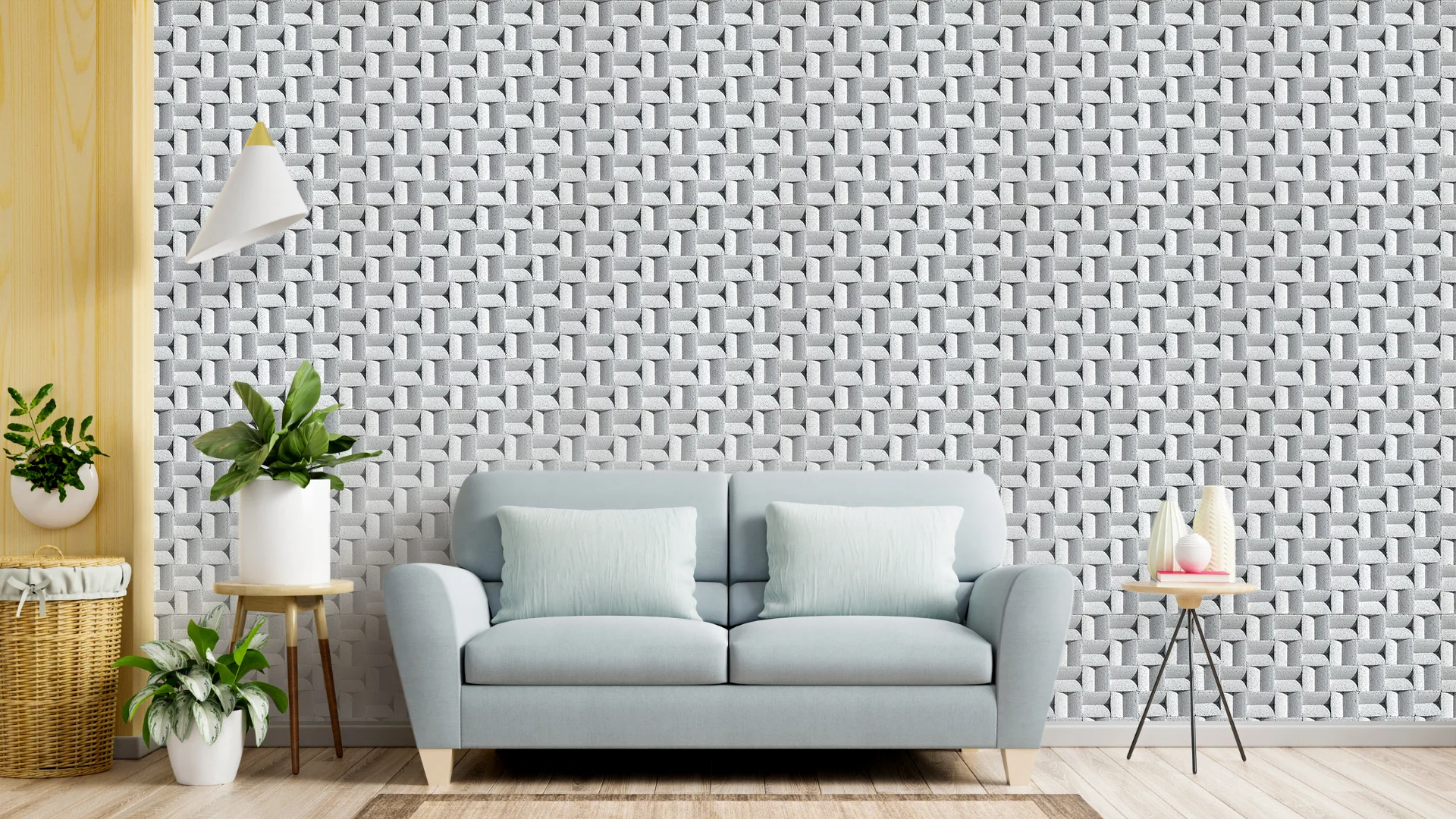 Greece White - 63/64" (25mm) - 3D Cork Wall Panels (WGWh25) greece white 3D acoustic diffusion wall panels noise-reducing