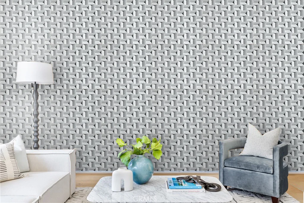 Greece White - 63/64" (25mm) - 3D Cork Wall Panels (WGWh25) Greece White - 63/64” (25mm) 3D Cork Wall Panels (WGWh25) - 3D Cork Wall and Ceiling Panels with MDF flooring detail view