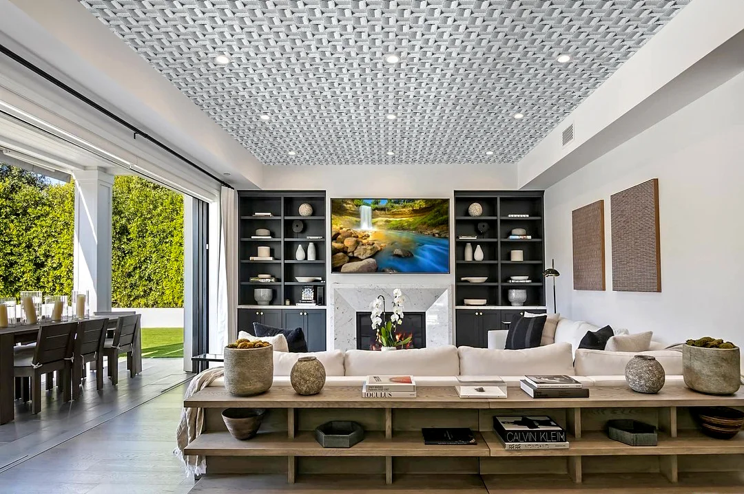 Greece White - 63/64" (25mm) - 3D Cork Wall Panels (WGWh25) Greece White - 63/64” (25mm) 3D Cork Wall Panels (WGWh25) - 3D Cork Wall and Ceiling Panels with MDF flooring detail view