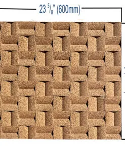 Greece Wood - 63/64” (25mm) 3D Cork Wall Panels (WGWo25) - 3D Cork Wall and Ceiling Panels with MDF flooring detail view