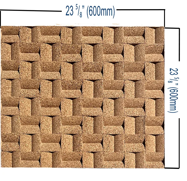 Greece Wood - 63/64" (25mm) - 3D Cork Wall Panels (WGWo25) Greece Wood - 63/64” (25mm) 3D Cork Wall Panels (WGWo25) - 3D Cork Wall and Ceiling Panels with MDF flooring detail view