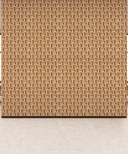 greece wood cork 3D acoustic wall panels office meeting room