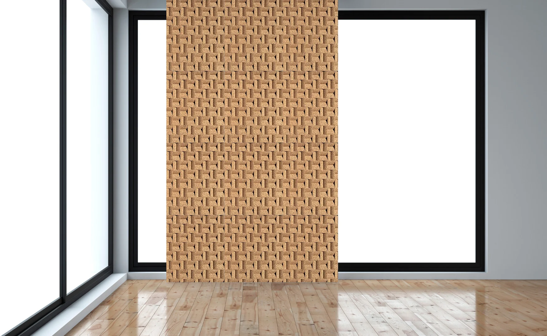 Greece Wood - 63/64" (25mm) - 3D Cork Wall Panels (WGWo25) greece wood cork 3D sound diffusion wall panels