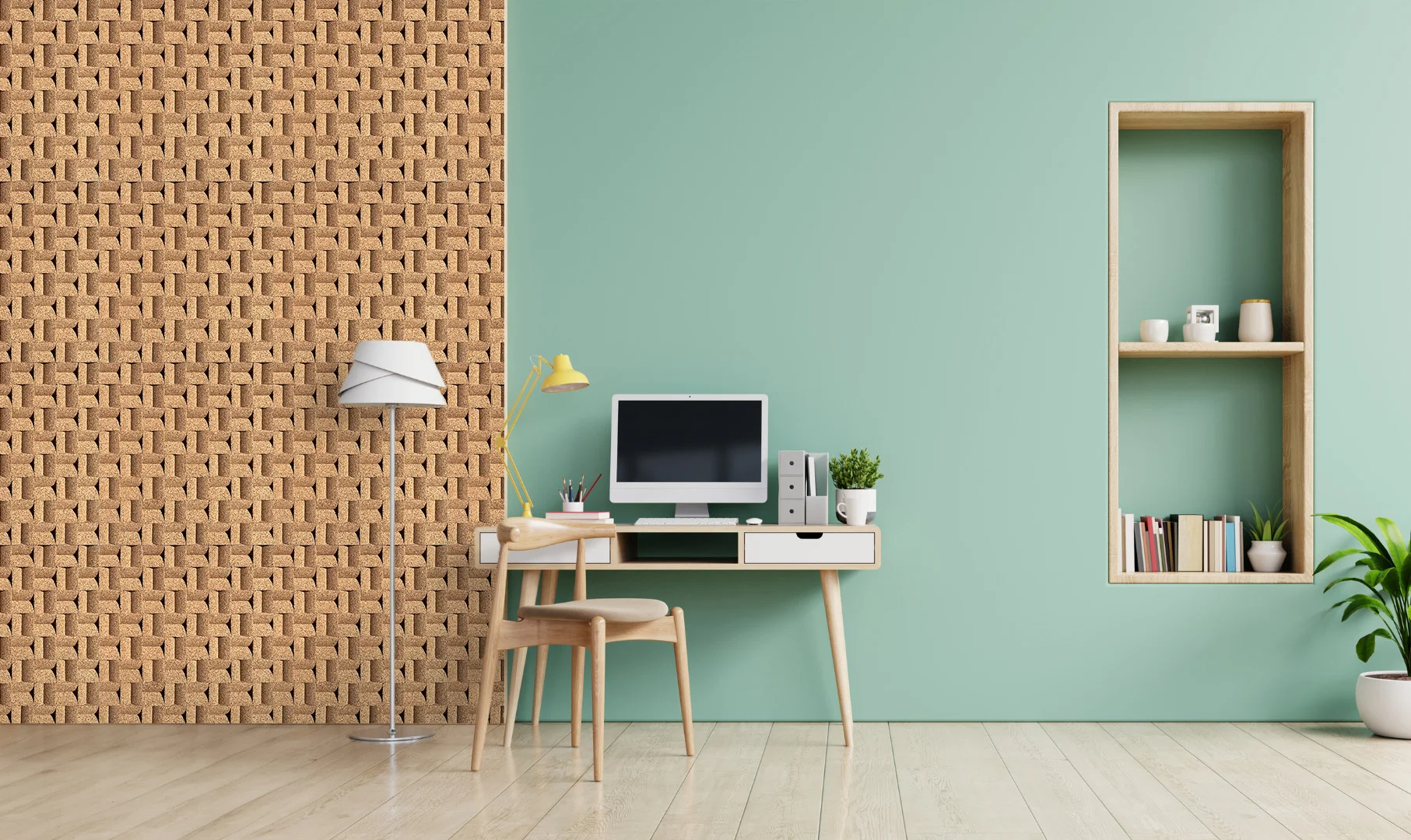 Greece Wood - 63/64" (25mm) - 3D Cork Wall Panels (WGWo25) greece wood cork acoustic treatment wall panels