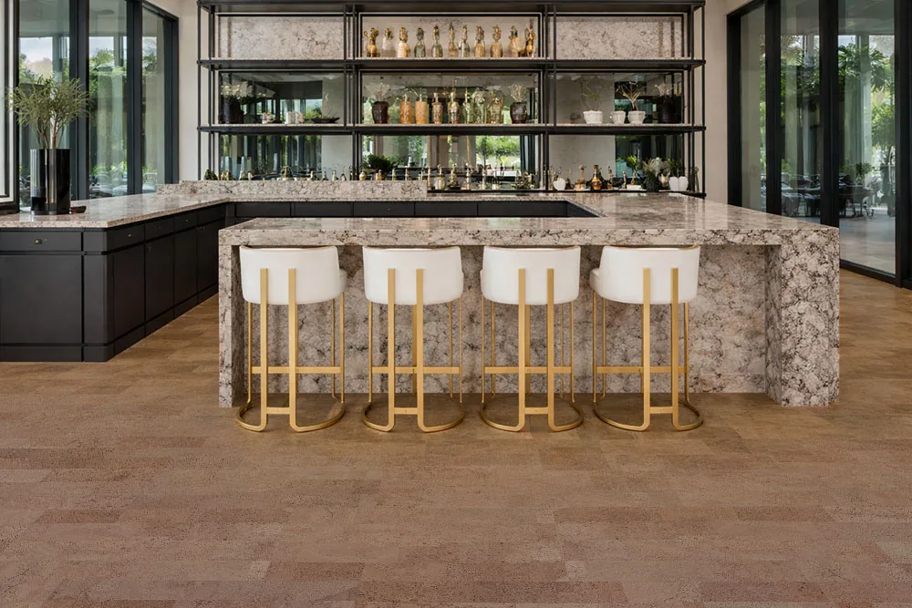 Hazel - 7/16" (11mm) - Swiss Real Cork Floating (FHaz11) Hazel cork flooring open concept home water resistance cork flooring durable surface