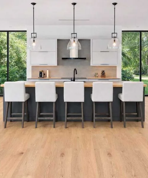 Honey Oak - 3/8" (9.5mm) - Forna Natural Composite Flooring with Waterproof Hydrowood Core (NHonO9.5) Honey oak Forna Natural Composite flooring kitchen durable waterproof