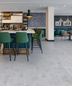 Industrial Grey - 3/8" (9.5mm) - Swiss Real Linoleum Hydrowood Core Waterproof Floating Flooring (NIndG9.5) Industrial Grey – 9.5mm (3/8″) (Swiss Linoleum) - Image 9
