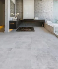 Industrial Grey - 3/8" (9.5mm) - Swiss Real Linoleum Hydrowood Core Waterproof Floating Flooring (NIndG9.5) Industrial Grey – 9.5mm (3/8″) (Swiss Linoleum) - Image 7