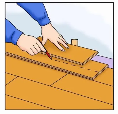 Floating Cork Floor Installation install cork flooring instruction mark cuting 10