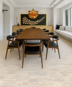 Ivory Concrete - 3/8" (9.5mm) - Swiss Real Linoleum Hydrowood Core Waterproof Floating Flooring (NICon9.5) Ivory Concrete – 9.5mm (3/8″) (Swiss Linoleum) - Image 4