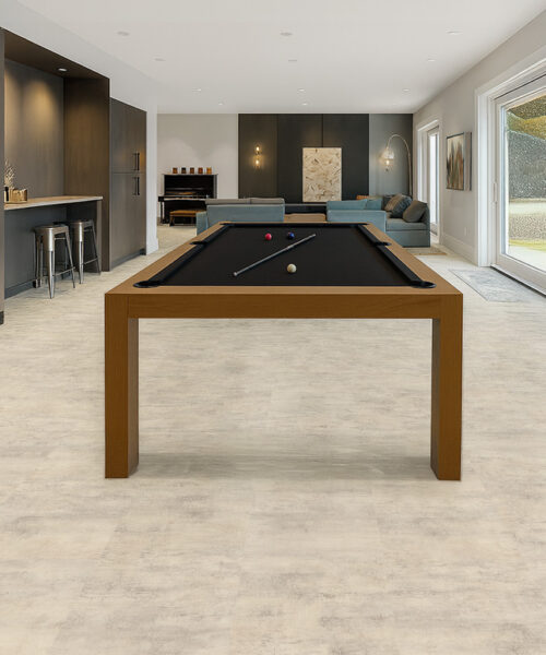 Ivory Concrete - 3/8" (9.5mm) - Swiss Real Linoleum Hydrowood Core Waterproof Floating Flooring (NICon9.5) Ivory Concrete – 9.5mm (3/8″) (Swiss Linoleum) - Image 2