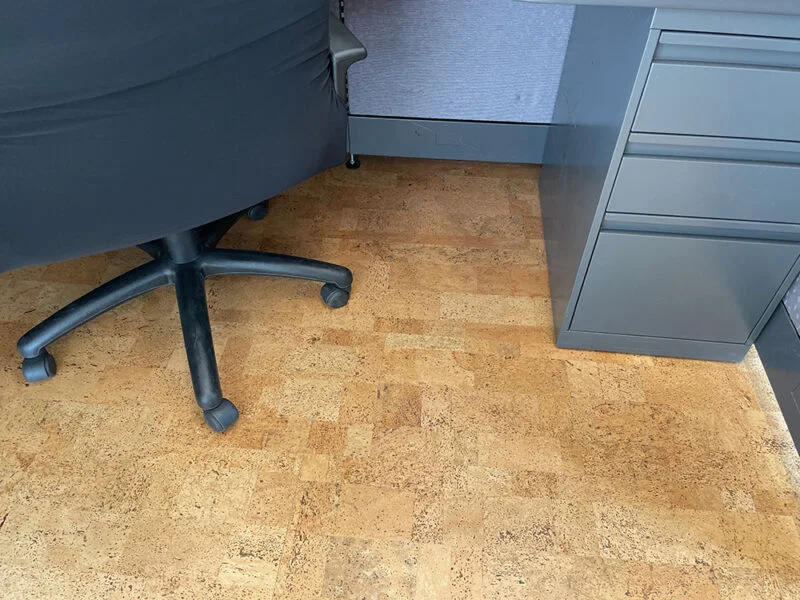 leather cork floor office chair ok