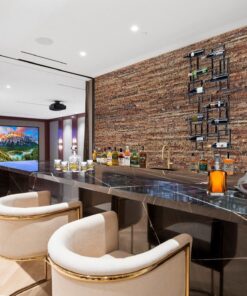 Stacked Stone - 55/64" (22mm) - Acoustic Cork Wall Tile (WSkSt22) ledge stone forna wall panels wine cellar wall Ideas design basement