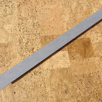 Light gray oak custom manufactured cork stair nosing.