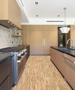 Linea Dark - 7/16" (11mm) - Swiss Real Cork Floating (FLin11) linea dark cork floor hot coating floating wide planks kitchen waterproof