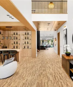 Linea Dark - 7/16" (11mm) - Swiss Real Cork Floating (FLin11) linea dark cork floor hot coating floating wide planks modern house with wine bar