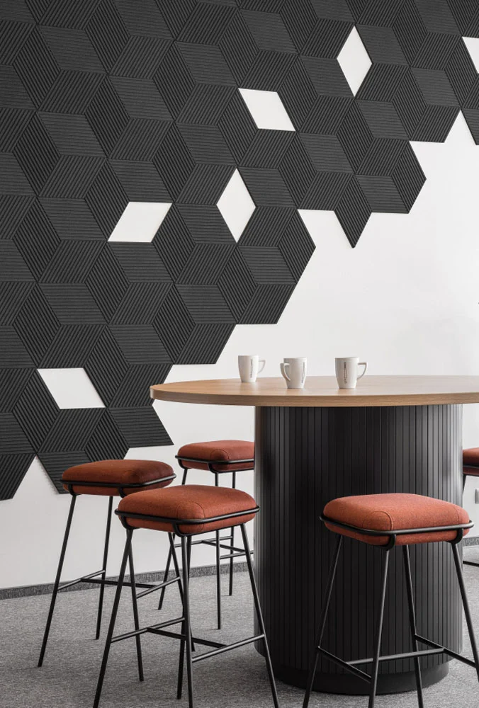 Linear Wood Black - 25/64" (10mm) - 3D Acoustic Cork Wall Panels (WLWoBk10) Linear Wood Black – 10mm (25/64″) (3D Panel) - Image 2
