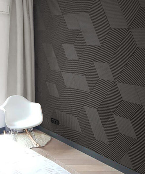 Linear Wood Black – 10mm (25/64″) (3D Panel)