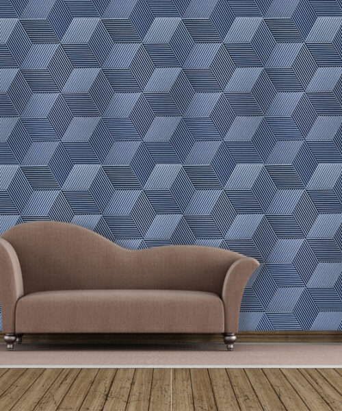 Linear Wood Deep Blue – 10mm (25/64″) (3D Panel)