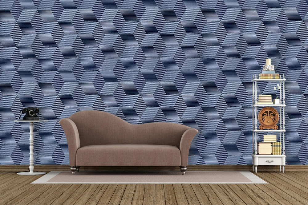 Linear Wood Deep Blue – 10mm (25/64″) (3D Panel)