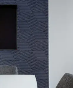 Linear Wood Deep Blue - 25/64" (10mm) – 3D Acoustic Cork Wall Panels (WLWoBl10) Linear Wood Deep Blue – 10mm (25/64″) (3D Panel) - Image 3