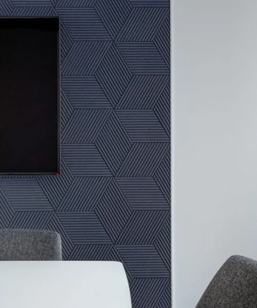 Linear Wood Deep Blue - 25/64" (10mm) – 3D Acoustic Cork Wall Panels (WLWoBl10) Linear Wood Deep Blue – 10mm (25/64″) (3D Panel) - Image 3
