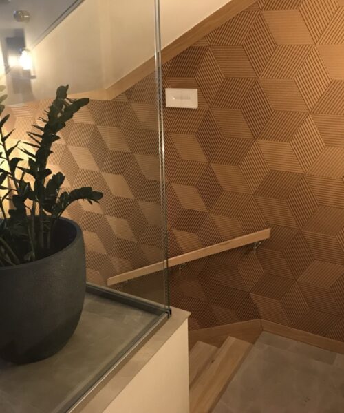 Linear Wood Natural - 25/64" (10mm) – 3D Acoustic Cork Wall Panels (WLWoN10) Linear Wood Natural – 10mm (25/64″) (3D Panel) - Image 9