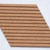 Linear wood natural acoustic cork wall panel soundproof decorative wall tile.