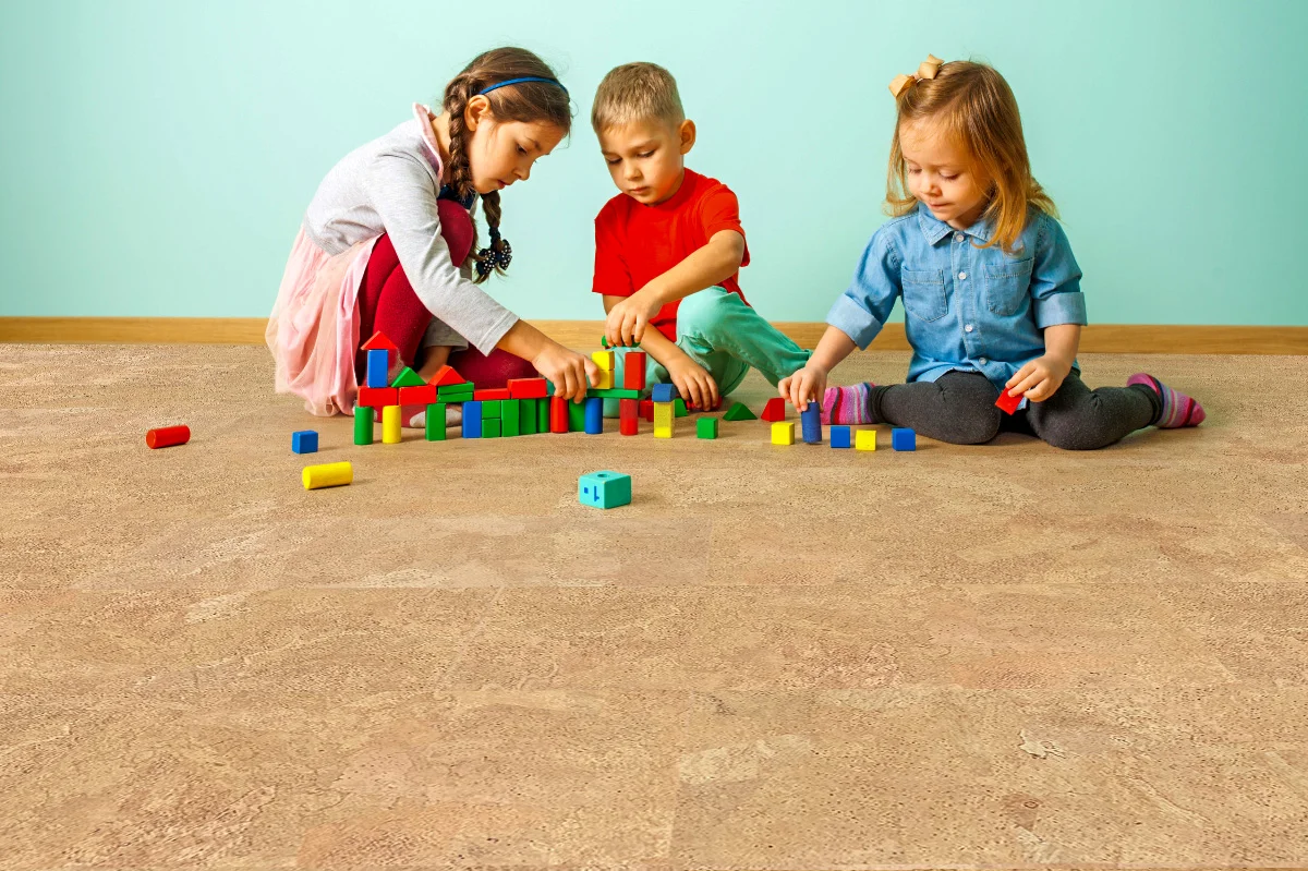Logan - 5/16" (8mm) - Cork Glue Down Tile (GLo8) logan cork floor allergy-friendly flooring for kids