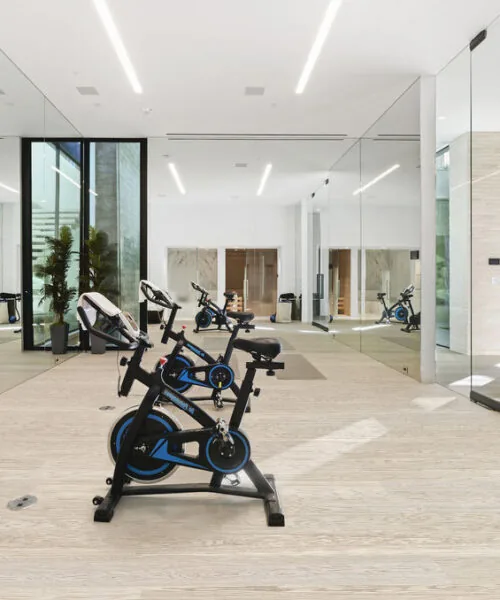 meadow real design gym room switzerland made durable wood floor light colour