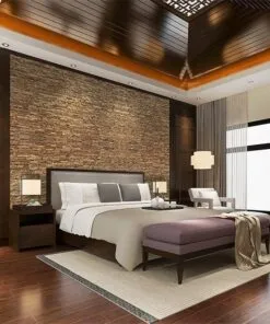 Stacked Stone - 55/64" (22mm) - Acoustic Cork Wall Tile (WSkSt22) narrow bricks cork wall panels best sustainable insulation bedroom room