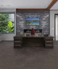Onyx - 7/16" (11mm) - Swiss Real Cork Floating (FOX11) Luxury home office design featuring Onxy Swiss cork flooring, natural cork flooring for stylish interiors.