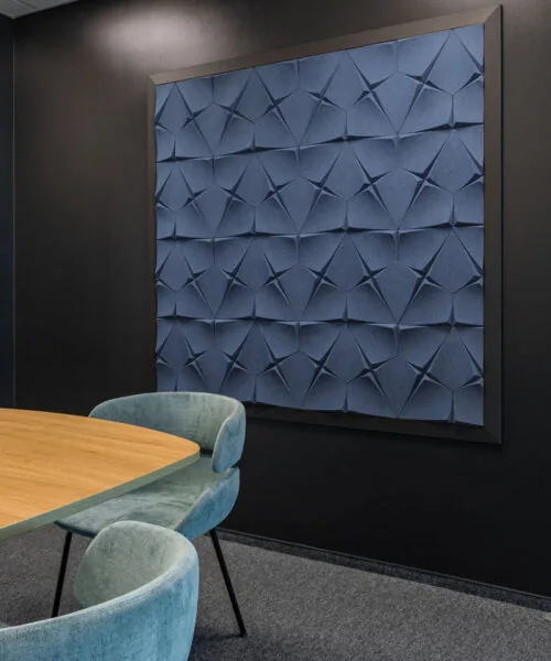 Petal Deep Blue - 1 3/16" (30mm) – 3D Acoustic Cork Wall Panels (WPBl30) Petal Deep Blue – 1 – 30mm (1 3/16″) (3D Panel) - Image 4