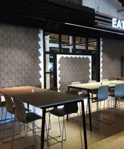 Petal Grey - 1 3/16" (30mm) – 3D Acoustic Cork Wall Panels (WPG30) Petal Grey – 1 – 30mm (1 3/16″) (3D Panel) - Image 4