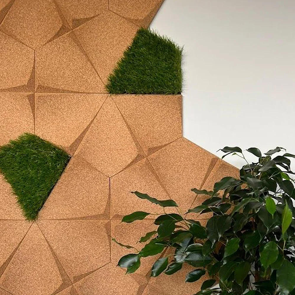 Petal Natural - 1 3/16" (30mm) – 3D Acoustic Cork Wall Panels (WPN30) Petal Natural – 1 – 30mm (1 3/16″) (3D Panel) - Image 2