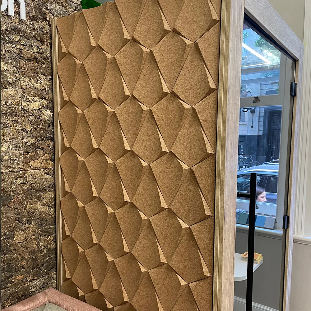 Petal Natural - 1 3/16" (30mm) – 3D Acoustic Cork Wall Panels (WPN30) Petal Natural – 1 – 30mm (1 3/16″) (3D Panel)