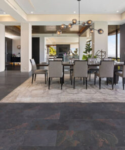 Rainbow Slate Real Stone Flooring – Spacious Modern Interior