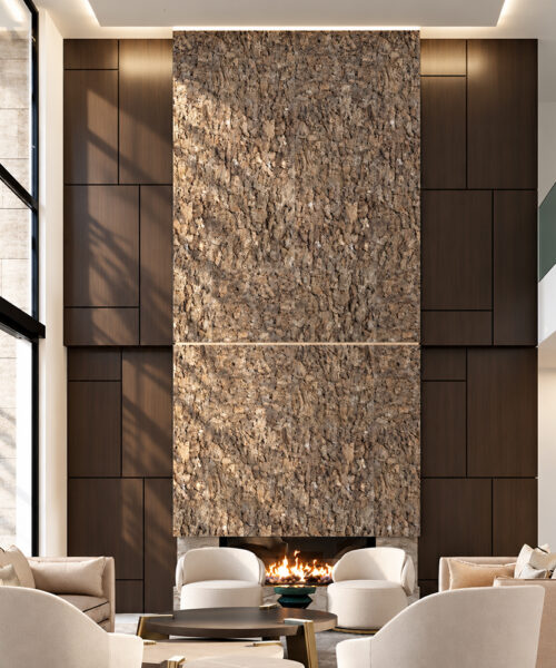 Roccia HDF - 1 7/64"(28mm) - Cork Wall Panels (WRocc28) Roccia HDF – 28mm (1 7/64″) (3D Panel) - Image 7